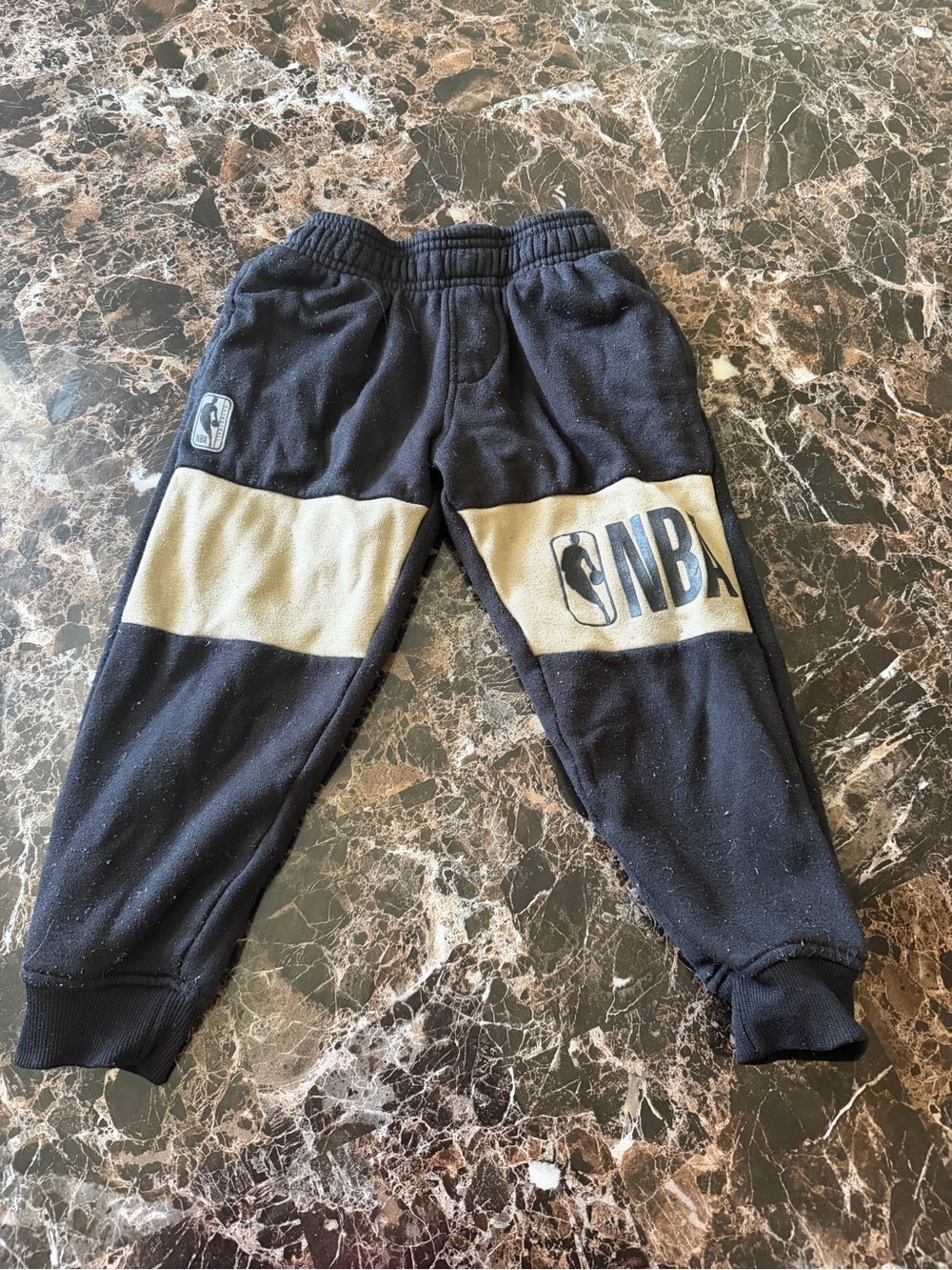 NBA Kids Navy and Cream Panel Joggers
